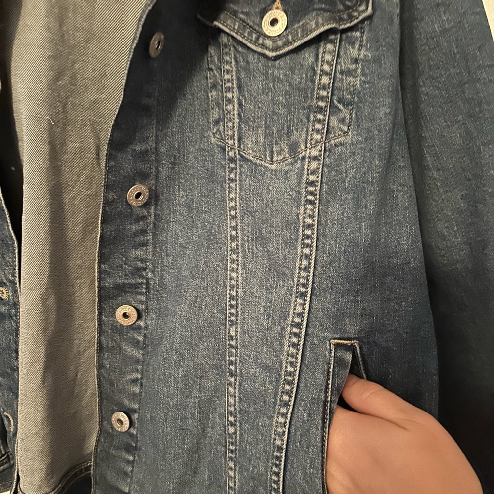 Style & Co Women’s Blue Denim Trucker Jean Jacket, XXL - Like New - Picture 3 of 9